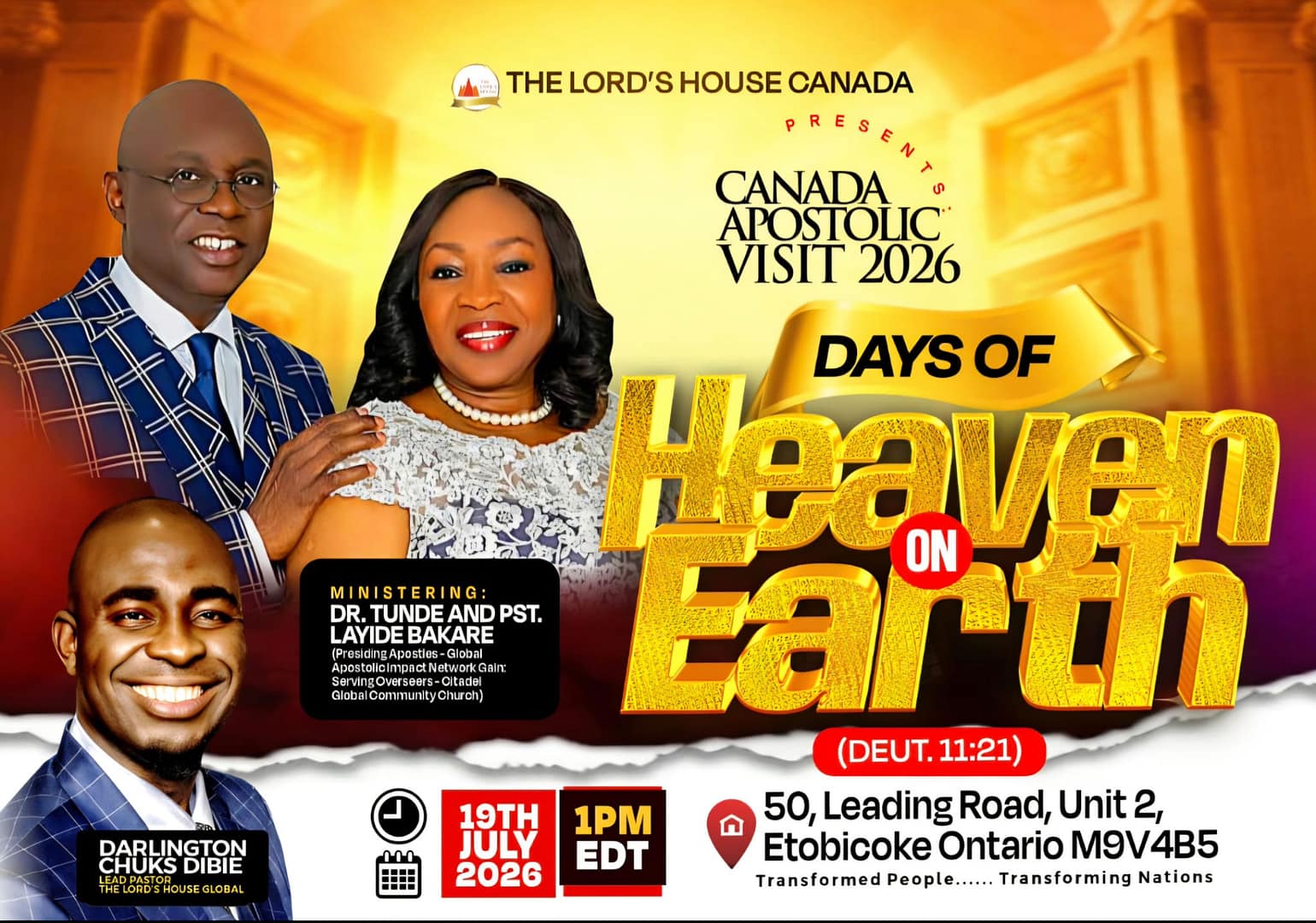 heaven on earth - apostlic-visit-tunde-bakare-canada